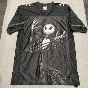 Disney World Nightmare Before Christmas Football Jersey Small Black Oversized